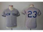 Youth New York Yankees #23 Don Mattingly Grey Jerseys(2009 Logo WS 09 Champions Pat)