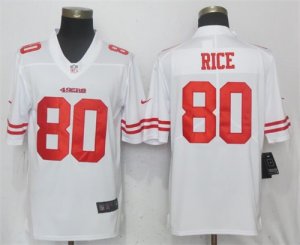 Nike 49ers #80 Jerry Rice White Vapor Untouchable Limited Jersey