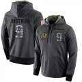 NFL Mens Nike Washington Redskins #9 Sonny Jurgensen Stitched Black Anthracite Salute to Service Player Performance Hoodie