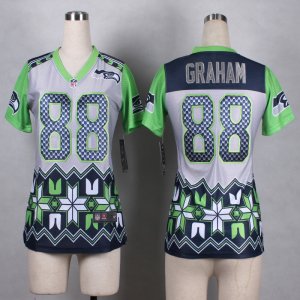 Women Nike Seattle Seahawks #88 Jimmy Graham jerseys(Style Noble Fashion)