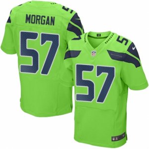 Men\'s Nike Seattle Seahawks #57 Mike Morgan Elite Green Rush NFL Jersey