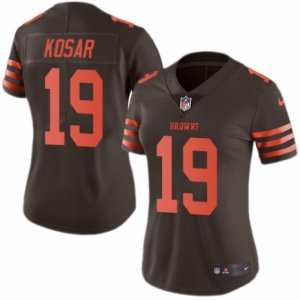 Women\'s Nike Cleveland Browns #19 Bernie Kosar Limited Brown Rush NFL Jersey