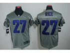 Nike NFL Baltimore Ravens #27 Ray Rice Grey Jerseys[Shadow Elite]