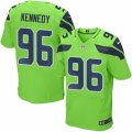 Mens Nike Seattle Seahawks #96 Cortez Kennedy Elite Green Rush NFL Jersey