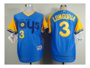 mlb jerseys tampa bay rays #3 longoria lt.blue [1988 m&n]