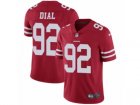 Mens Nike San Francisco 49ers #92 Quinton Dial Vapor Untouchable Limited Red Team Color NFL Jersey