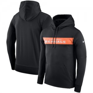 Cincinnati Bengals Nike Sideline Team Performance Pullover Hoodie Black