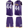 Mens Nike Minnesota Vikings #44 Chuck Foreman Limited Purple Tank Top Suit NFL Jersey