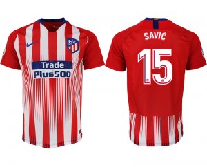 2018-19 Atletico Madrid 15 SAVIC Home Thailand Soccer Jersey