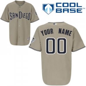 Customized San Diego Padres Jersey Grey Road Cool Base Baseball