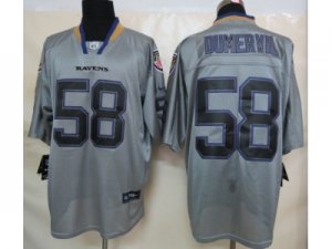 Nike NFL Baltimore Ravens #58 Elvis Dumervil grey Jerseys[Elite lights out]