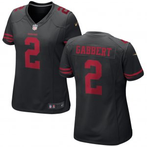 Womens San Francisco 49ers #2 Blaine Gabbert Black Game Jersey