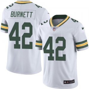 Nike Green Bay Packers #42 Morgan Burnett White Mens Stitched NFL Limited Rush Jersey