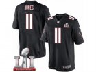 Mens Nike Atlanta Falcons #11 Julio Jones Limited Black Alternate Super Bowl LI 51 NFL Jersey