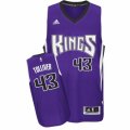 Mens Adidas Sacramento Kings #43 Anthony Tolliver Swingman Purple Road NBA Jersey