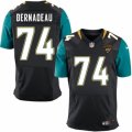 Mens Nike Jacksonville Jaguars #74 Mackenzy Bernadeau Elite Black Alternate NFL Jersey