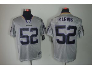 Nike NFL Baltimore Ravens #52 Ray Lewis Grey Jerseys(Lights Out Elite)