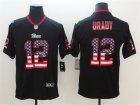 Nike Patriots #12 Tom Brady Black USA Flag Fashion Color Rush Limited Jersey