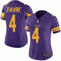 Women's Nike Minnesota Vikings #4 Brett Favre Limited Purple Rush NFL Jersey