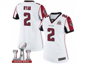 Womens Nike Atlanta Falcons #2 Matt Ryan Limited White Super Bowl LI 51 NFL Jersey