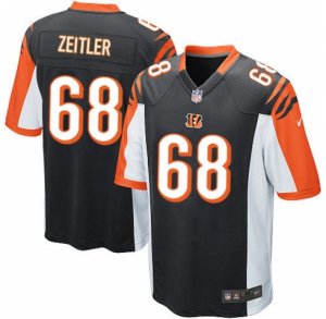 Men\'s Nike Cincinnati Bengals #68 Kevin Zeitler Game Black Team Color NFL Jersey