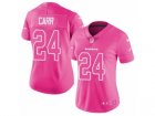 Womens Nike Baltimore Ravens #24 Brandon Carr Limited Pink Rush Fashion NFL Jersey