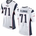 Mens Nike New England Patriots #71 Cameron Fleming Elite White NFL Jersey