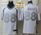 Nike Denver Broncos #88 Demaryius Thomas White Super Bowl 50 Men's Stitched NFL Limited Platinum Jersey