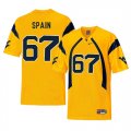 West Virginia Mountaineers #67 Quinton Spain Gold College Football Jersey