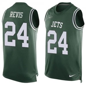 Nike New York Jets #24 Darrelle Revis Green Team Color Men Stitched NFL Limited Tank Top Jersey