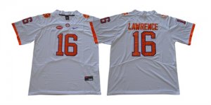 Clemson Tigers #16 Trevor Lawrence White College Football Jersey