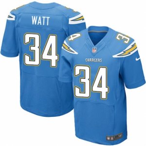 Mens Nike San Diego Chargers #34 Derek Watt Elite Electric Blue Alternate NFL Jersey