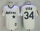 Astros #34 Nolan Ryan White Cooperstown Collection Jersey