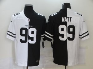 Nike Texans #99 J.J. Watt Black And White Split Vapor Untouchable Limited Jersey