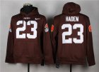 Nike Cleveland Browns #23 Joe Haden Brown jerseys(Pullover Hoodie)