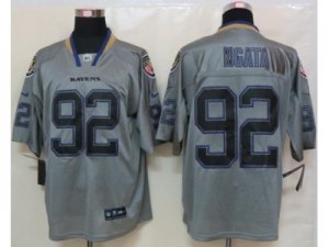 Nike NFL Baltimore Ravens #92 Haloti Ngata Grey Jerseys[Lights out Elite]