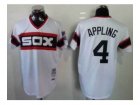 mlb jerseys chicago white sox #4 appling white[m&n]