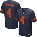 Mens Nike Chicago Bears #4 Connor Barth Elite Navy Blue 1940s Throwback Alternate NFL Jersey