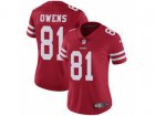 Women Nike San Francisco 49ers #81 Terrell Owens Vapor Untouchable Limited Red Team Color NFL Jersey