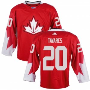 Youth Adidas Team Canada #20 John Tavares Authentic Red Away 2016 World Cup Ice Hockey Jersey