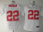 NCAA Alabama Crimson Tide #22 Mark Ingram White 2016 College Football Playoff National Championship Jersey