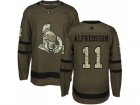 Adidas Ottawa Senators #11 Daniel Alfredsson Green Salute to Service Stitched NHL Jersey