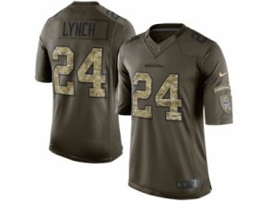 Nike Seattle Seahawks #24 Marshawn Lynch Green Jerseys(Salute To Service Limited)