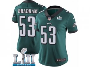 Women Nike Philadelphia Eagles #53 Nigel Bradham Midnight Green Team Color Vapor Untouchable Limited Player Super Bowl LII NFL Jersey