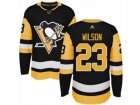 Mens Adidas Pittsburgh Penguins #23 Scott Wilson Authentic Black Home NHL Jersey