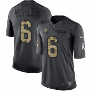 Mens Nike Cleveland Browns #6 Cody Kessler Limited Black 2016 Salute to Service NFL Jersey