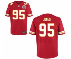 Men\'s Nike Kansas City Chiefs #95 Chris Jones Elite Red Team Color NFL Jersey