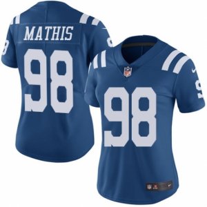 Women\'s Nike Indianapolis Colts #98 Robert Mathis Limited Royal Blue Rush NFL Jersey