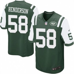 Mens Nike New York Jets #58 Erin Henderson Game Green Team Color NFL Jersey