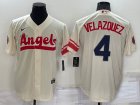 Angels #4 Andrew Velazquez Cream Nike 2022 City Connect Cool Base Jerseys